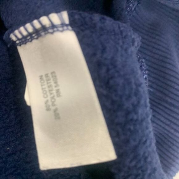 Old Navy Womens Navy Blue Pullover Sweatshirt XS Cotton Blend Long Sleeve - Picture 6 of 6